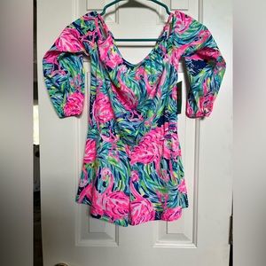 Girls child large romper new with tags  really cute,